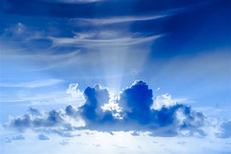 Sunset Blue Sky And Clouds Stock Image Image Of Beam Stratosphere