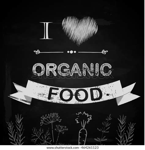 Love Organic Food Stock Vector Royalty Free 464261123 Shutterstock