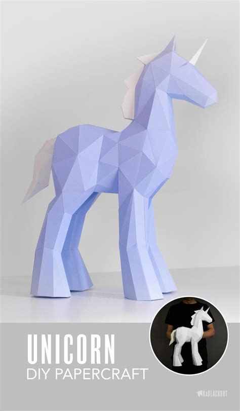 Papercraft Unicorn Template Diy Unicorn Craft Project Unicorn Decor