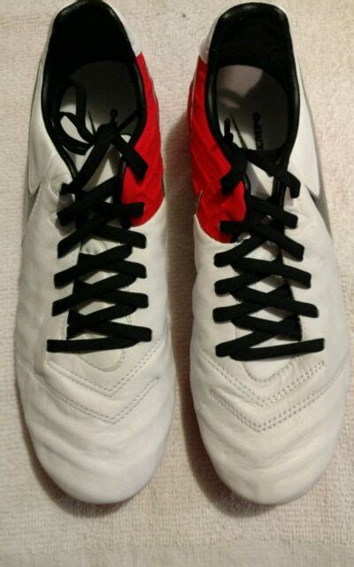 Nike Tiempo Legacy Ii Fg Soccer Cleats Womens Us 95 White Red 819255