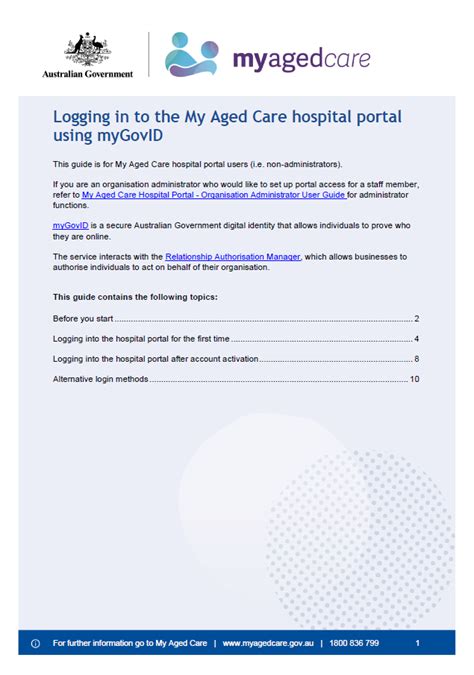 My Aged Care Resources Australian Government Department Of Health And