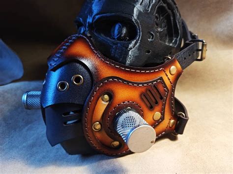 Half Face Motorcycle Leather Mask Biker Mask Leather Mask Etsy