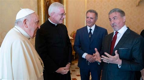 Sylvester Stallone Incontra Papa Francesco Ieri La Cittadinanza