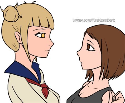  Ochaco And Himiko Kiss By Thekaosdark On Deviantart