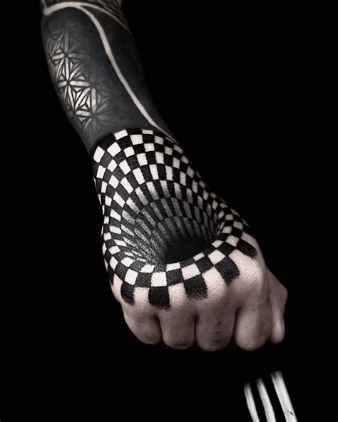 25 Optical Illusion Tattoos That Will Melt Your Brain In 2021 Hand