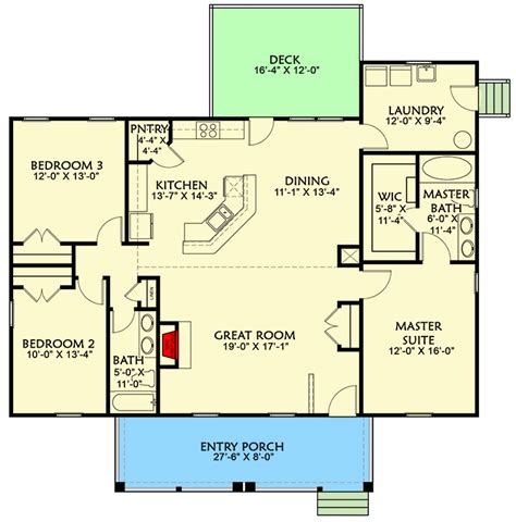 3 Bedroom Floor Plan With Dimensions