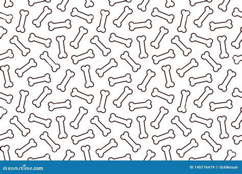 Dog Bone Seamless Pattern Vector Isolated Tile Background Wallpaper