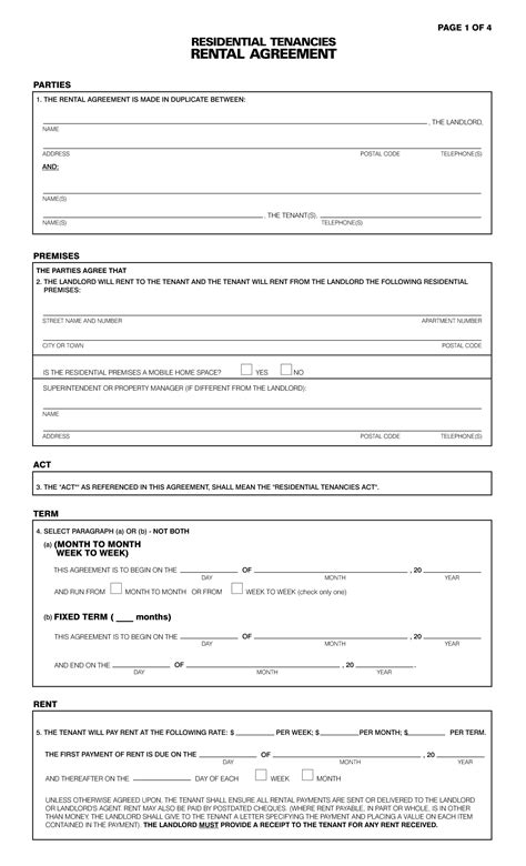 property  rental application forms california