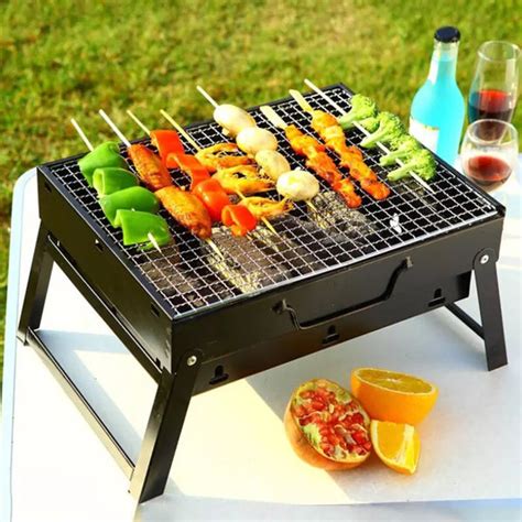 Outdoor Mini Portable Charcoal Bbq Grill Foldable Myhomecart