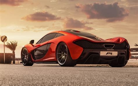 Fondos De Pantalla Mclaren P1 Vista Trasera Lujo Naranja Coches