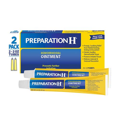 Preparation H Hemorrhoidal Ointment 2 Oz Tubes 2 Ct 1 Pack