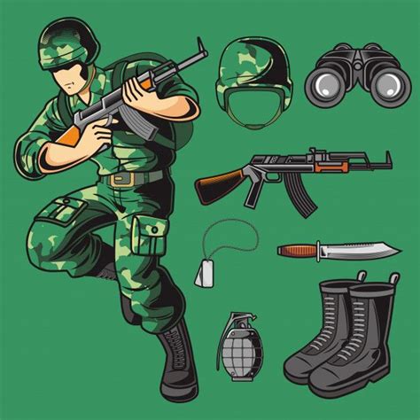 Premium Vector Army Vector Pack Soldier Drawing Army Drawing Army