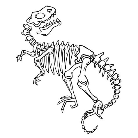 Kleurplaat tyrannosaurus rex gratis kleurpaginas om te downloaden. bekijk fossielen-en-dino-skeletten-0004 kleurplaat - Dingen om te tekenen, Skelet tekeningen en ...
