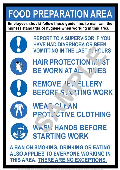 HEALTH SAFETY A LAMINATED COMMERCIAL KITCHEN SIGNS FOOD PERSONAL HYGIENE EBay