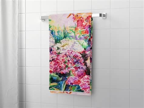 Custom Watercolor Floral Bath Towel Youcustomizeit