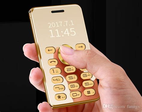 Best Fast New Arrival Full Metal Gold Luxury Mobile Phone Mini Card