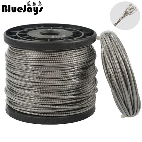 10m 70lb 368lb Fishing Steel Wire Line 7x7 Strands Trace Coating Wire