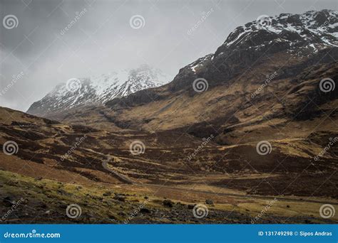 Foggy Mountain In Scotland Stock Photo Image Of Foggy 131749298