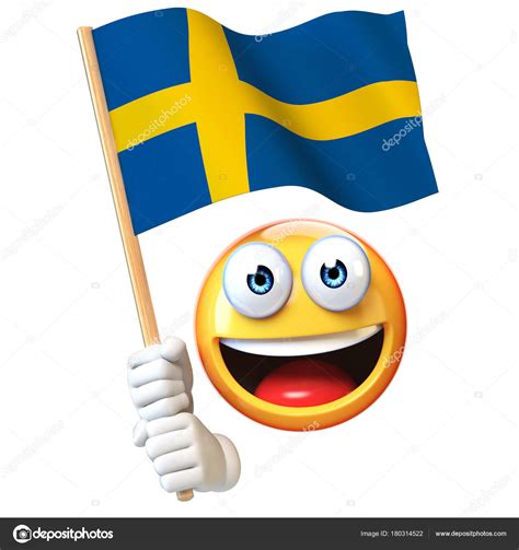 Have fun with diving into the colorful world of whatsapp smileys! Emoji Holding Swedish Flag Emoticon Waving National Flag ...