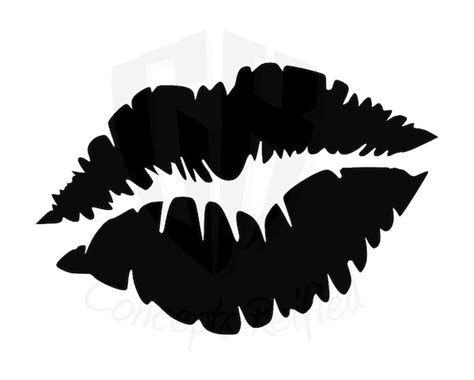 Kissing Lips Stencil