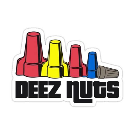 A Sticker That Says Deez Nugs With Different Colored Cones On The Bottom