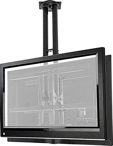 It comes with detachable cable clips on the center pole or arms to keep your cable and power clean and organized. Dual Ceiling Mounts | Overhead 32-65 Inch Monitor Displays