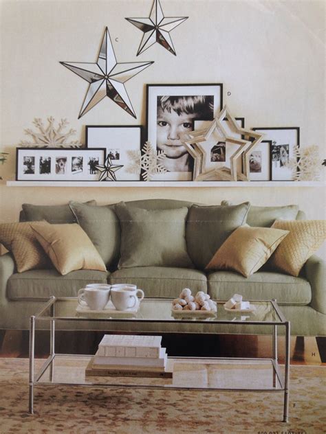 Love the look of this shelf/photo ledge behind the couch Home Living