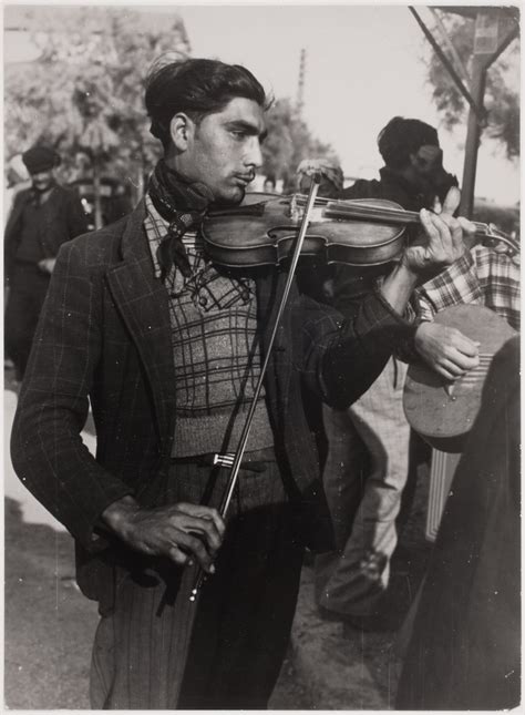 Gypsy Man Playing A Violin Saintes Maries De La Mer France