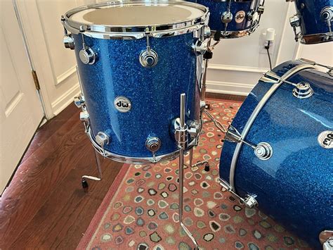 Dw Collectors Series Drum Set 20121414 Blue Glass Ebay