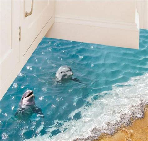 Sea And Dolphines 3d Floor Sticker Frasers Home And Garden Kids Room