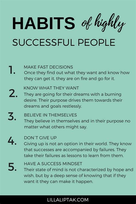 5 HABITS OF HIGHLY SUCCESSFUL PEOPLE - Lilla Liptak
