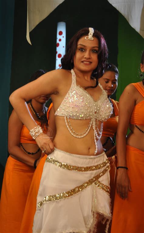 Actress Light Box Sonia Agarwal Hot Cleavage Navel Show In White Dress