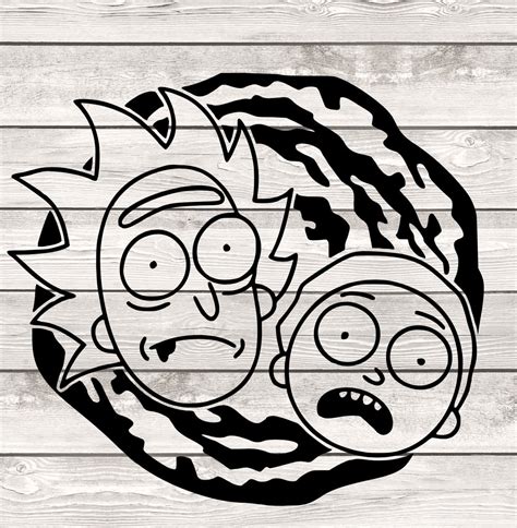 Rick And Morty Vinyl Decal Rick And Morty Sticker Car Etsy