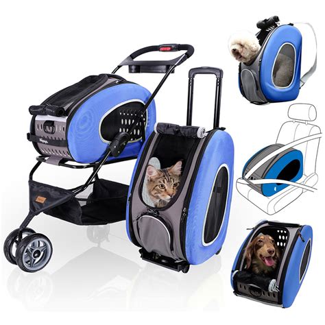 Ibiyaya 5 In 1 Pet Carrier Backpack Carseat Pet Carrier Stroller