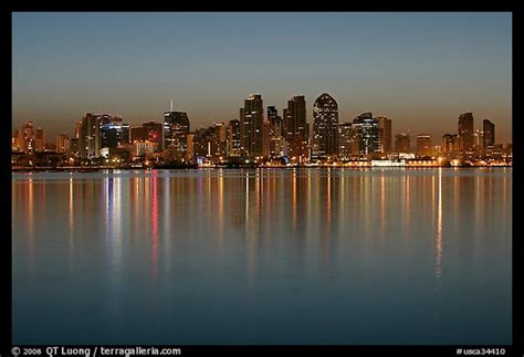 Picturephoto Skyline From Harbor Island Dawn San Diego California Usa