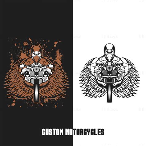 Custom Motorcycles Logo Vector Illustration