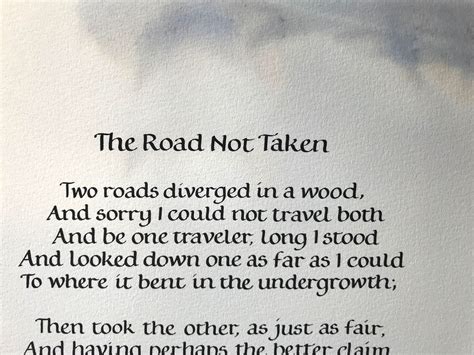 Robert Frost The Road Less Traveled Poem Print The Road Not Etsy