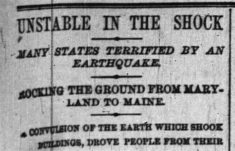 The Earthquake Of 1884 A Few Parallels To Todays Quake The Bowery