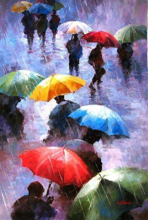Pin By Ana Rebeca Sanchez On Umbrellas Oil Pastel Paintings Art