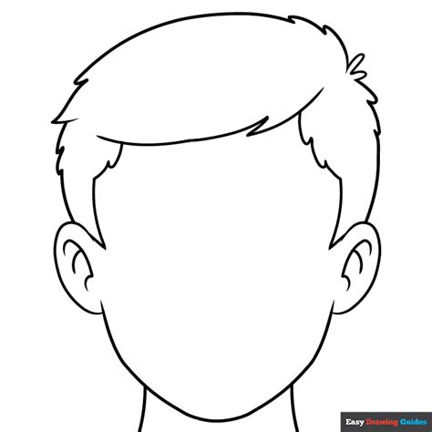 Blank Face Coloring Page Easy Drawing Guides