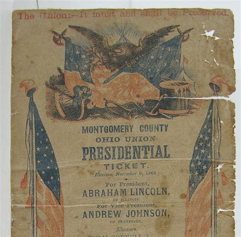 Abraham Lincoln Andrew Johnson Presidential Campaign Election