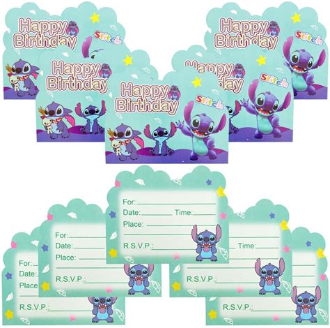 Buy Pcs Lilo Stitch Birthday Invitation Cards Lilo Stitch Birthday Party Invitation Cards For