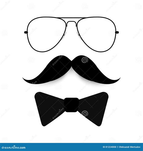 glasses mustache butterfly tie background abstract illustration stock vector illustration of
