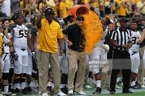 Missouri Tigers Head Coach Gary Pinkel Gets Drenched In Gatorade By News Photo Getty Images