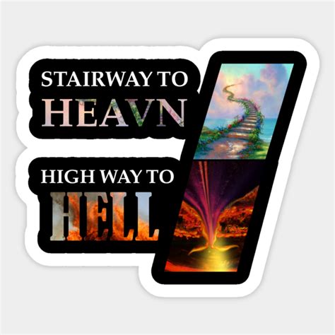 Stairway To Heaven Highway To Hell Rock And Roll Music Sticker