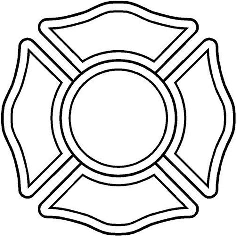 Maltese Cross Template Sketch Coloring Page Firefighter Cross