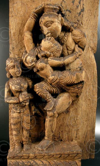 Erotic Sculpture Panel 08ln8 Tamil Nadu Southern India