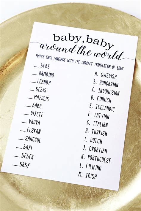 Baby Around The World Baby Shower Game Baby In Different Etsy Baby