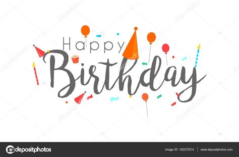 Happy Birthday Greeting Card Stock Vector Image By ©yugra 152272514