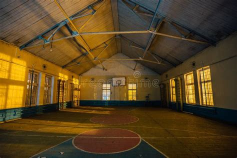 Abandoned Gymnasium In Abandoned School Stock Image Image Of Desolate